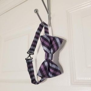 Purple Plaid Bowtie